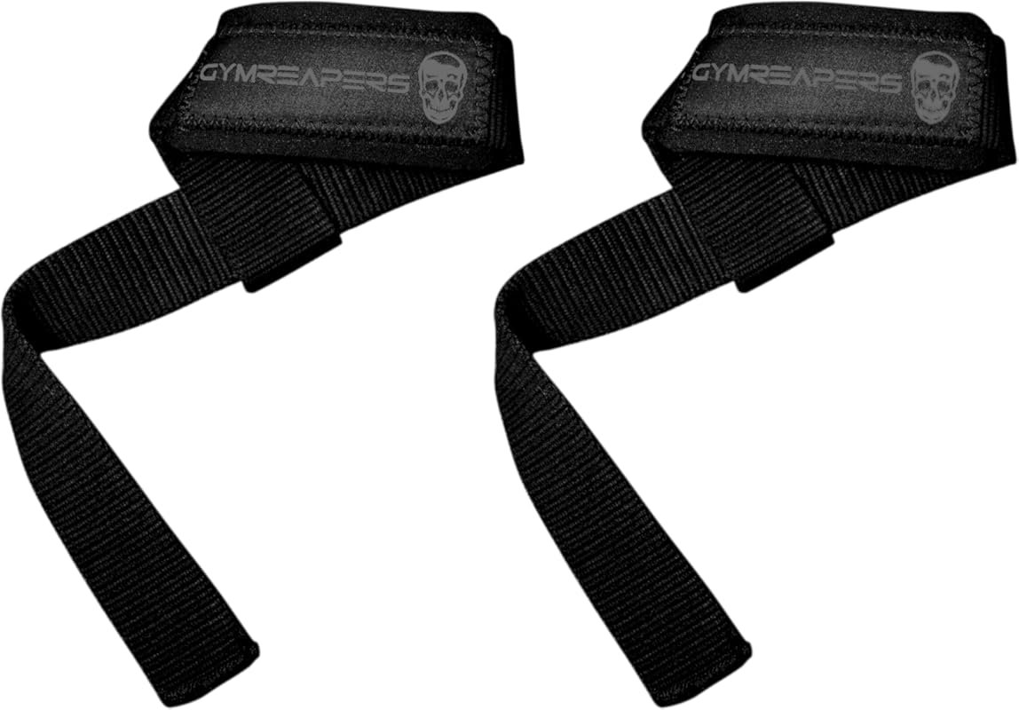 Padded Neoprene Lifting Wrist Straps for Deadlifts, Powerlifting & Str