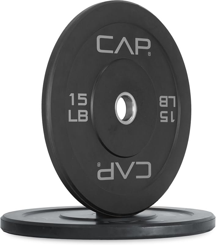 CAP Barbell Rubber Olympic Bumper Plate – Durable, Color-Coded Weight