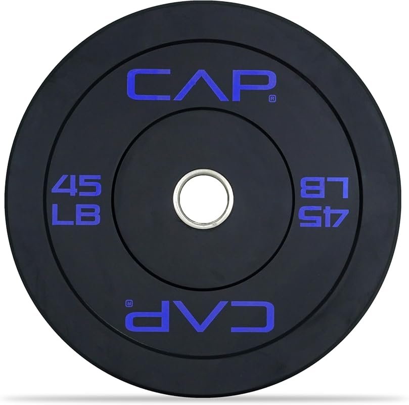 CAP Barbell Rubber Olympic Bumper Plate – Multiple Color Options for Strength