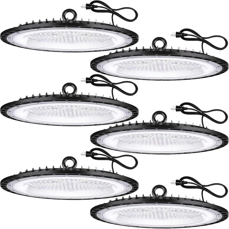 6-Pack 200W UFO LED High Bay Light, 30800LM 5000K Daylight, 850W Equiv