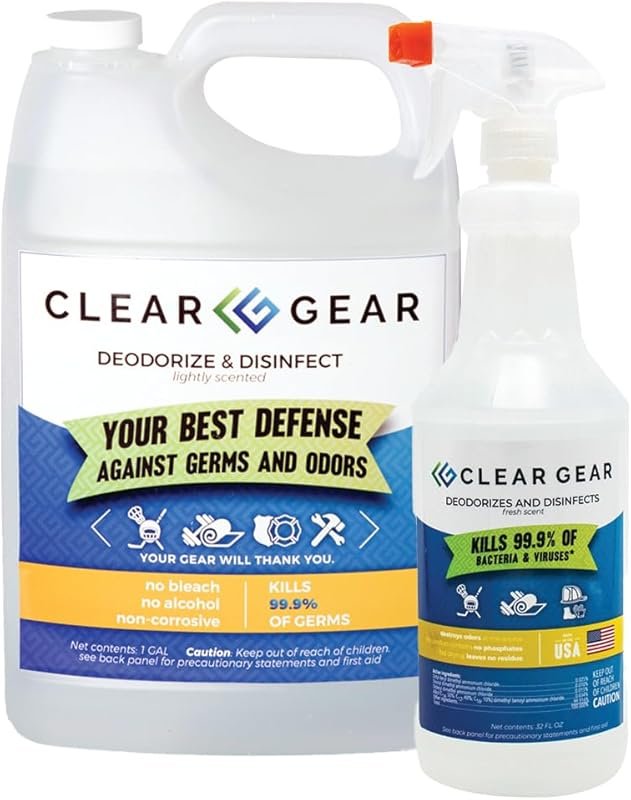 Clear Gear Disinfectant, Cleaner & Deodorizer Bundle – EPA-Registered,