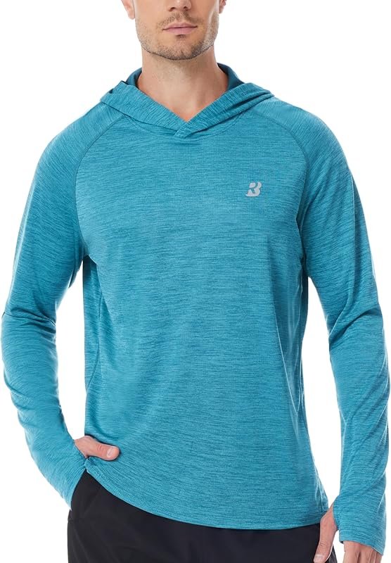 Roadbox UPF 50+ Men's Lightweight Fishing Hoodie with UV Sun Protectio