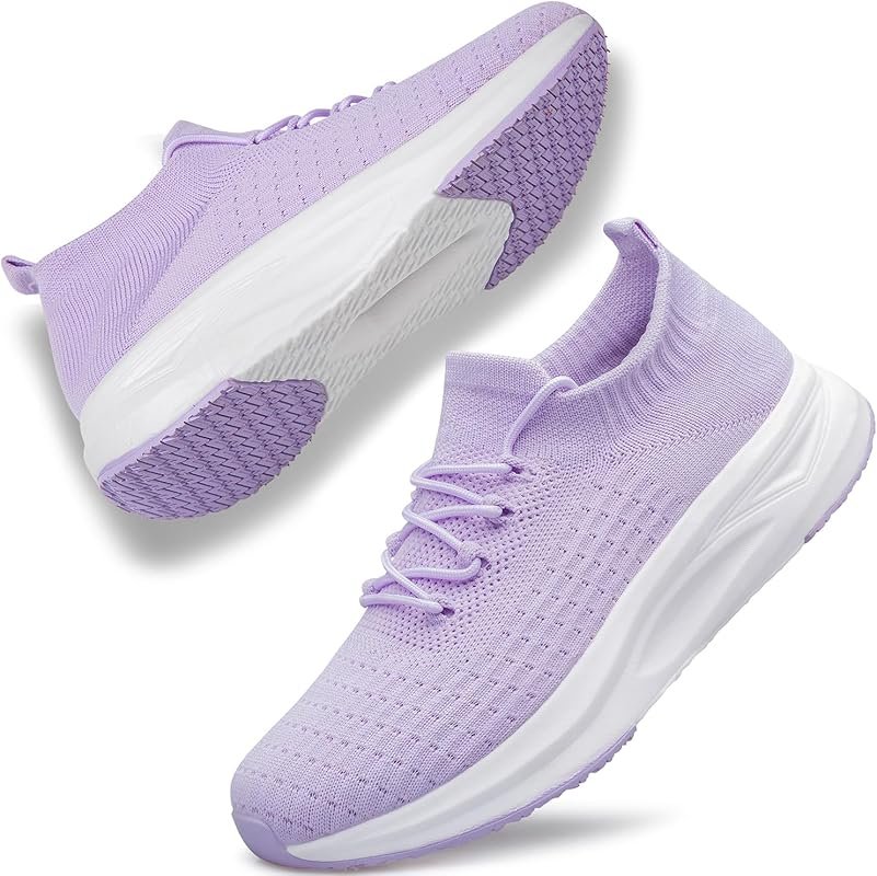 Women's Slip-On Mesh Walking Shoes with Non-Slip Sole