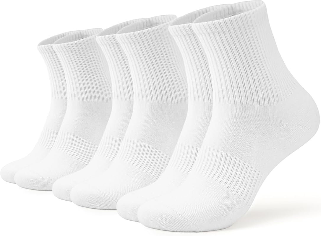 Women's Cotton Crew Socks for Gym, Running & Casual Wear – Cozy Cushio