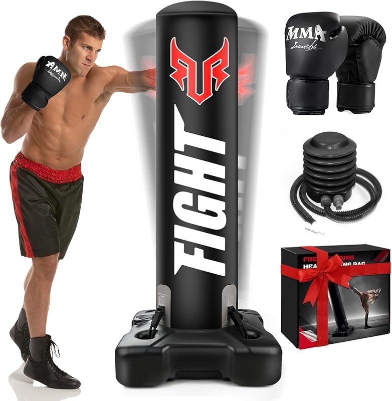 Heavy Freestanding Punching Bag with Gloves & Pump, 70