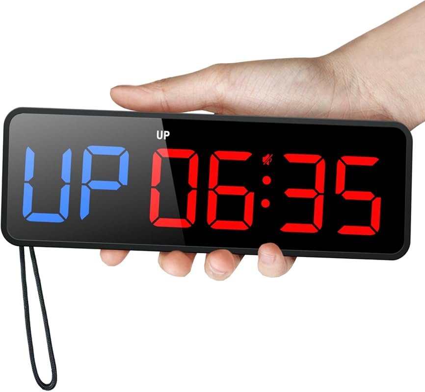 Portable Fitness Timer with Strong Magnet, Remote Control & Long-Lasti