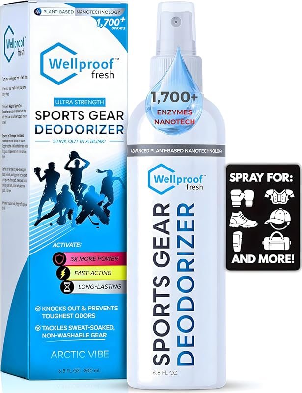 Wellproof 3X Nano-Enzyme Odor Defense Spray for Sports Gear – Eliminat