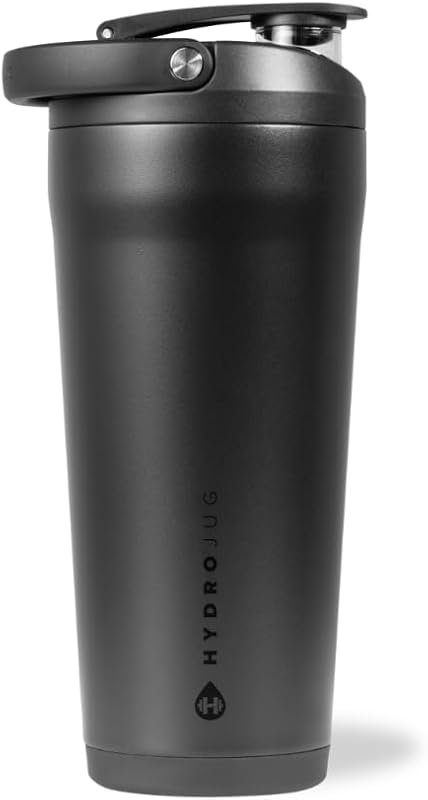 HydroJug 24oz Stainless Steel Insulated Shaker – Leakproof, Silent Mix