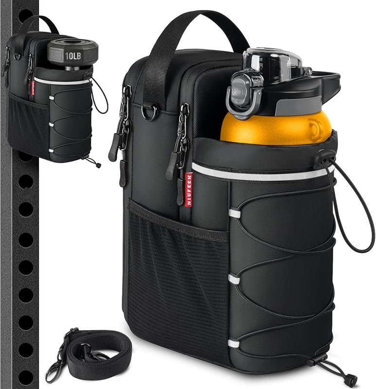 Super Strong Magnetic Gym Bag with 4KG Capacity, Water Bottle Holder & Crossbody Strap