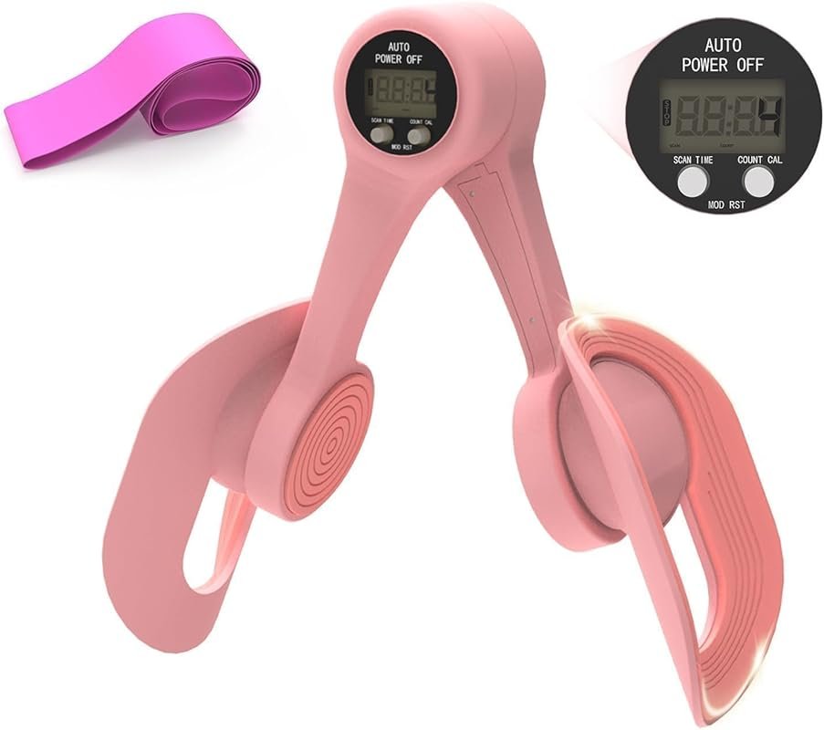 360° Adjustable Thigh Trainer with LED Display & 20LB Resistance Band