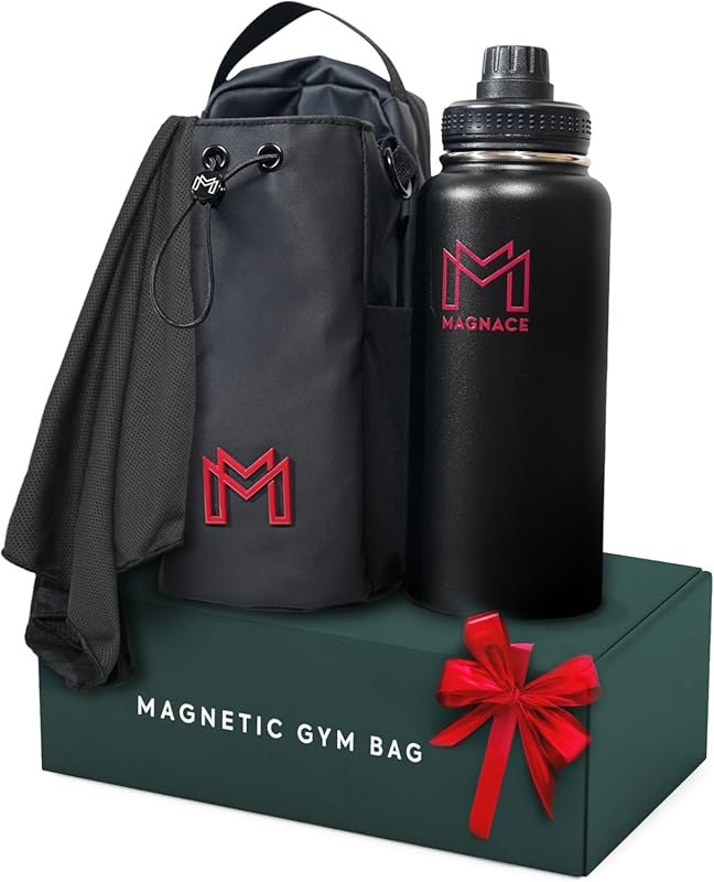 3-in-1 Magnetic Gym Bag Set with Water Bottle Holder, Pouch & Sling