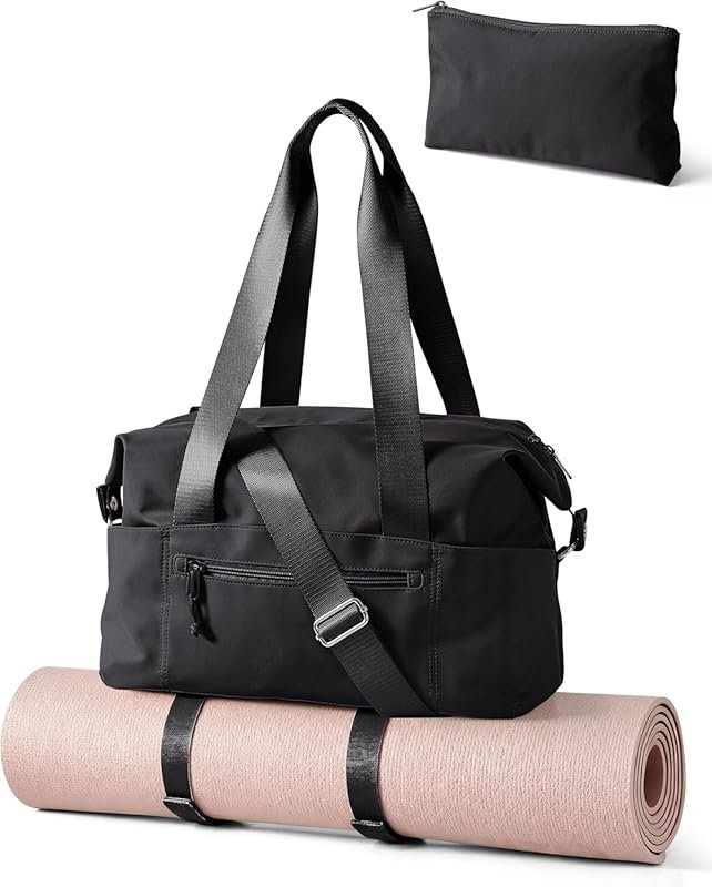 Compact Gym Duffle with Yoga Mat Holder, Wet Pocket & Detachable Strap