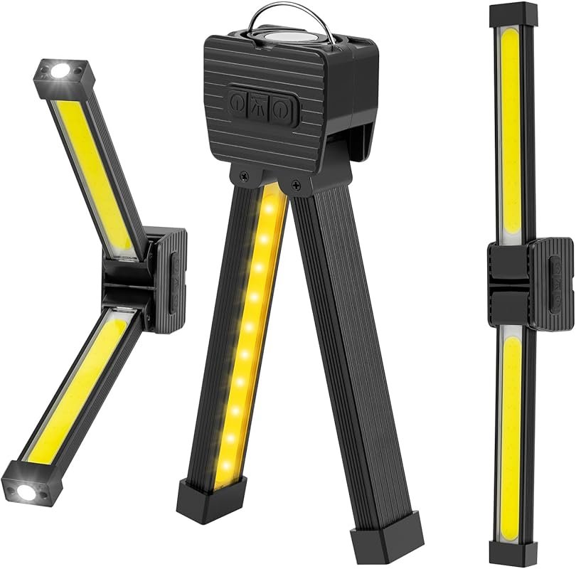 Portable Gym Posing Lamp with 7-Gear Dimming, Magnetic Base, 180° Fold