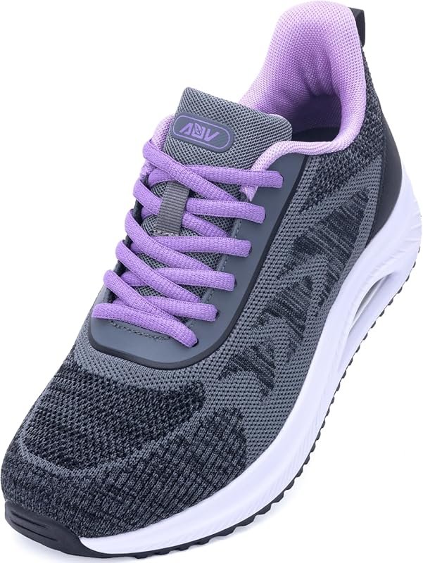 Women's Wide Orthotic Tennis Shoes with Arch Support and Cushioned Sol