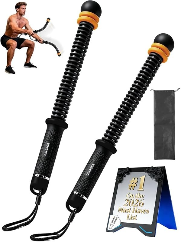 Ropeless Battle Ropes Sticks – Portable Cordless Home Workout Equipmen