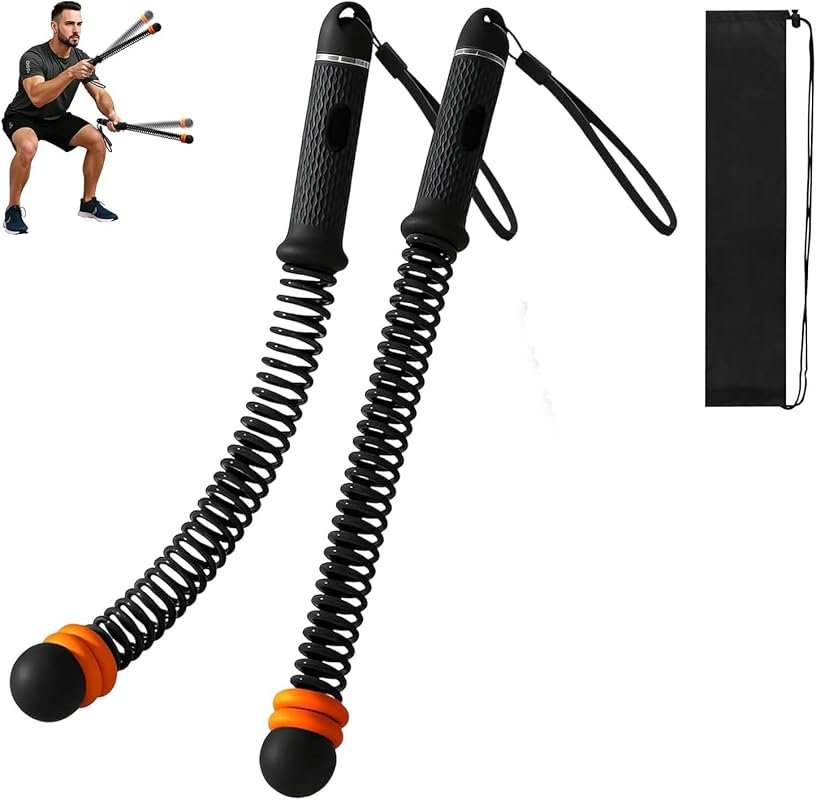 Cordless Weighted Ropeless Battle Rope with Adjustable Resistance Spri