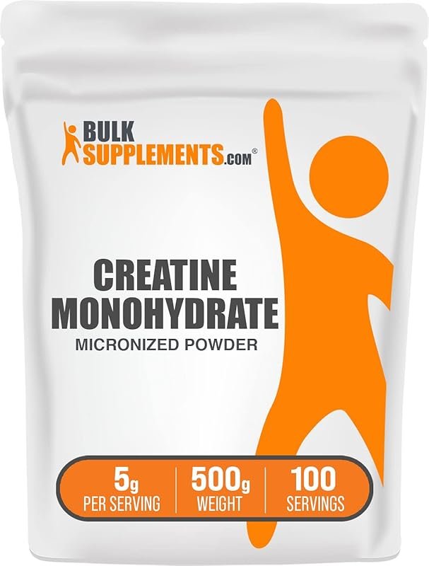 BulkSupplements Creatine Monohydrate Powder: Micronized Unflavored, Pu
