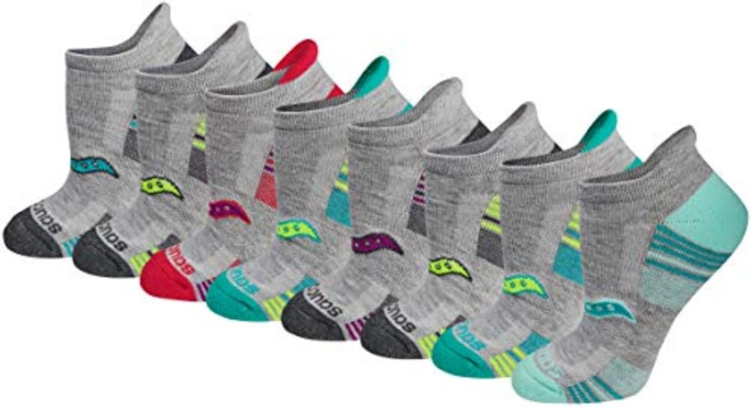 Saucony Women's RunDry Performance Heel Tab Athletic Socks for Running