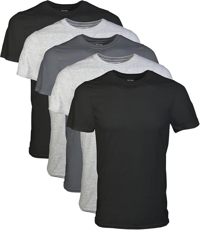 Gildan Men's Multipack Crew T-Shirts – Soft, Durable Everyday Wear