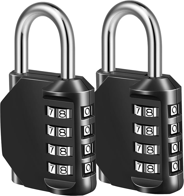 Fayleeko 4-Digit Combination Padlock for Gym Lockers, Toolboxes, and C