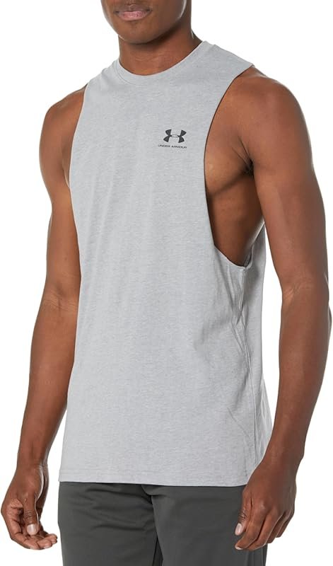 Under Armour Men's Sportstyle Left Chest Cut-Off T-Shirt for Casual We