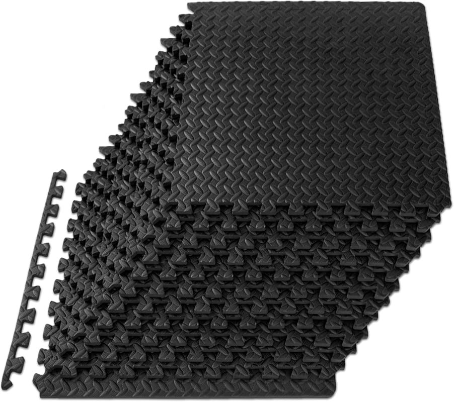 ProsourceFit ½ Inch Puzzle Exercise Mat EVA Interlocking Foam Tiles Ho