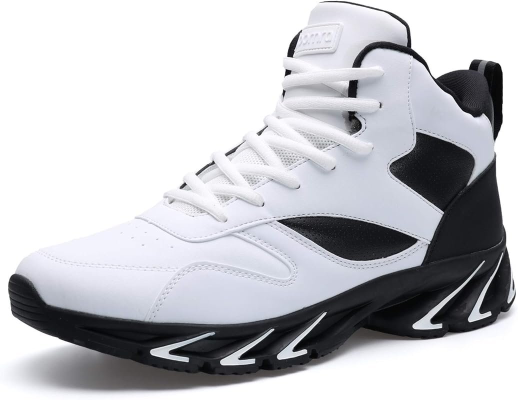 Joomra Men's High Top Stylish Sneakers Athletic-Inspired Comfort Shoes