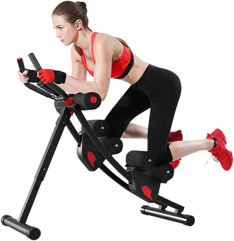 Fitlaya Height Adjustable Ab Machine Foldable Ab Trainer Workout Equip