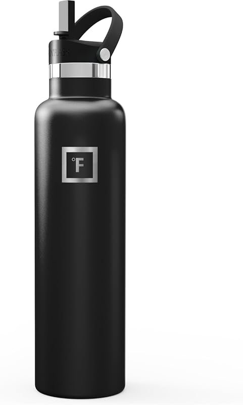 IRON °FLASK 24 oz Insulated Stainless Steel Sports Water Bottle with S