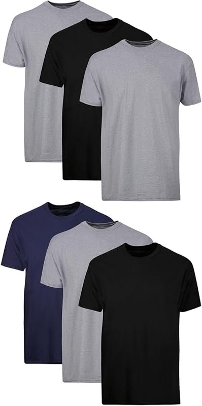 Hanes Men's Stay-Tucked Soft Cotton Undershirt Packs Best for Men Whit