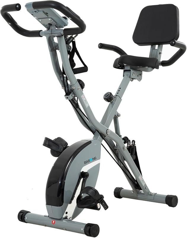 BARWING 5-in-1 Foldable Stationary Exercise Bike for Seniors, 350LB Ca