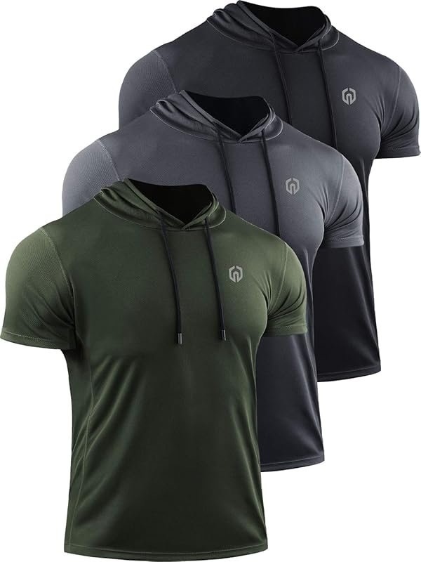 NELEUS Dry Fit Athletic Muscle Tank Tops with Hoods - Workout Running 