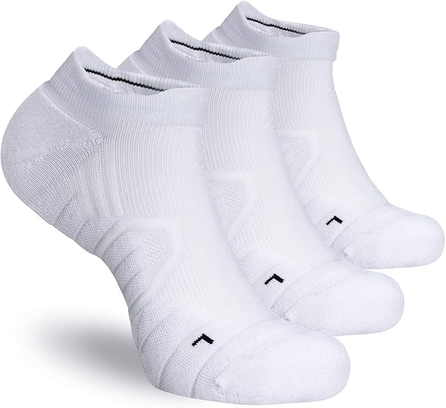 Hylaea Athletic Running Socks Cushion Padded Moisture Wicking Low Cut 