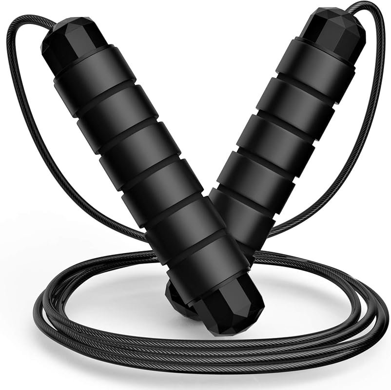 Adjustable Tangle-Free Speed Jump Rope with Ball Bearings Foam Handles