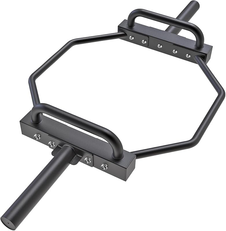 SELEWARE 500lbs Olympic Hex Trap Bar for Deadlifts, Squats, Shrugs - H