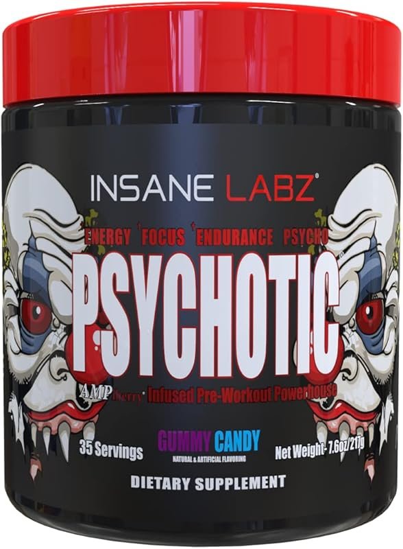 Insane Labz Psychotic High Stimulant Pre-Workout Powder Beta Alanine C
