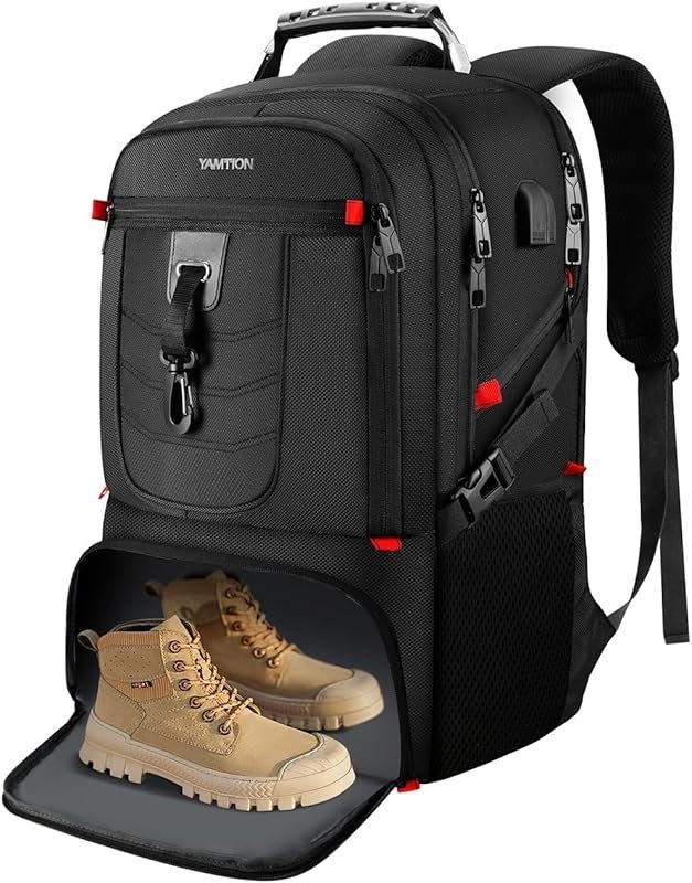Waterproof 18.4in Laptop Business Backpack with Shoe Compartment USB C