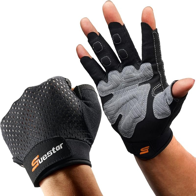 SueStar 2022 Workout Gloves for Men & Women with Full Palm Protection,