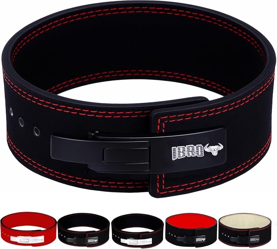IBRO 8-13mm Powerlifting Lever Gym Belt Heavy Duty Genuine Leather for