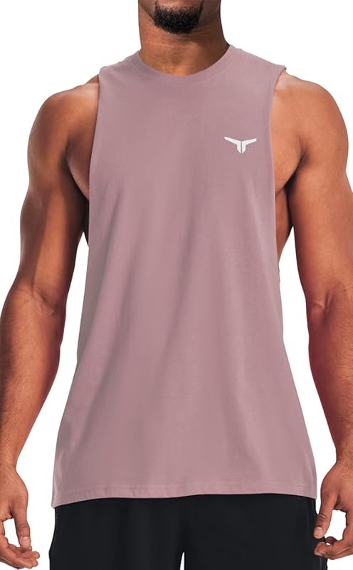 Men's Belief Drop Arm Sleeveless Muscle Tank for Gym and Workout
