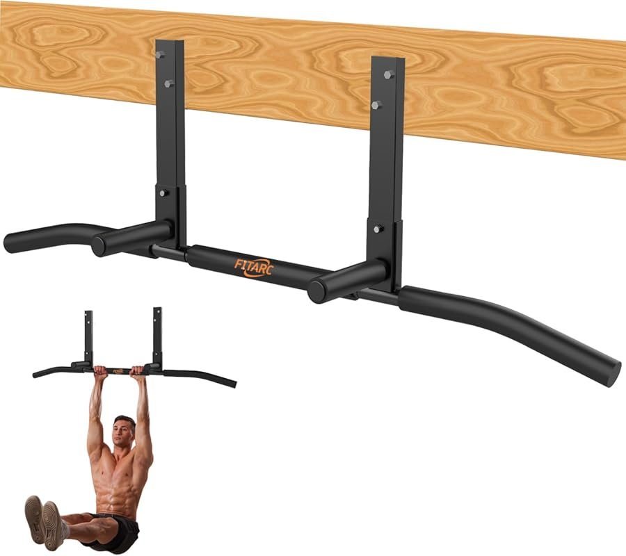 Fitarc Joist Mount Pull Up Bar Heavy Duty Steel Chin Up Wall Ceiling M