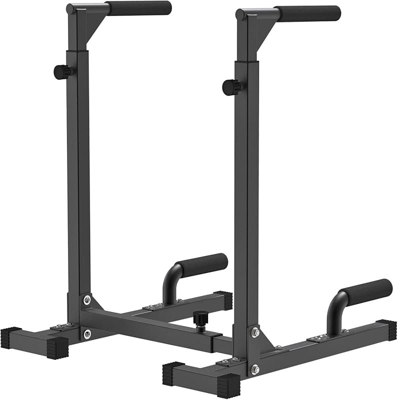 SELEWARE Adjustable Heavy Duty Dip Bar for Home Gym, 800lbs Capacity, 