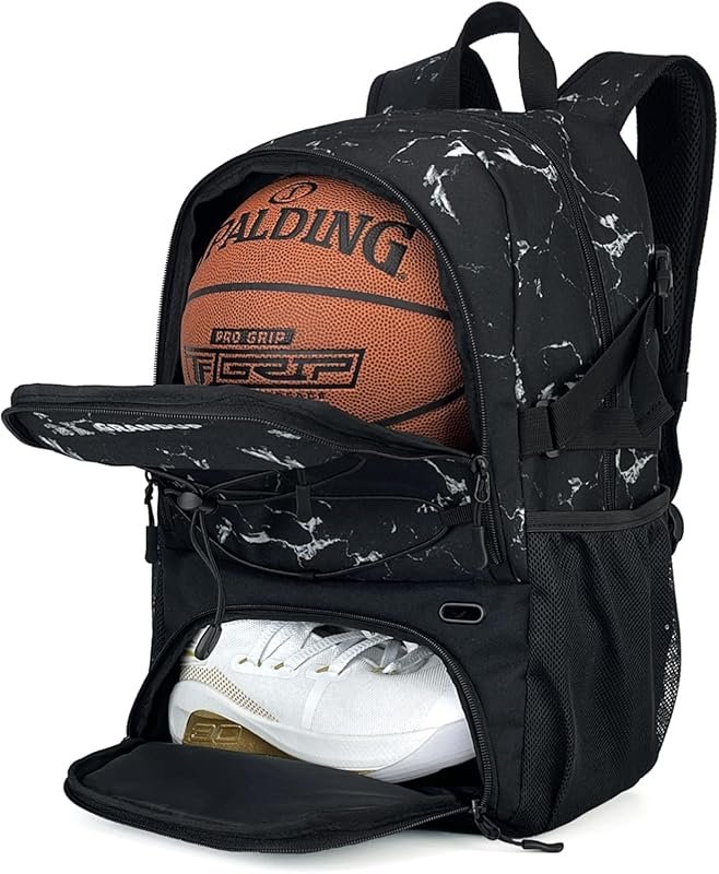 GRANDUP Large Basketball Backpack with Ball Shoes Compartments for Vol