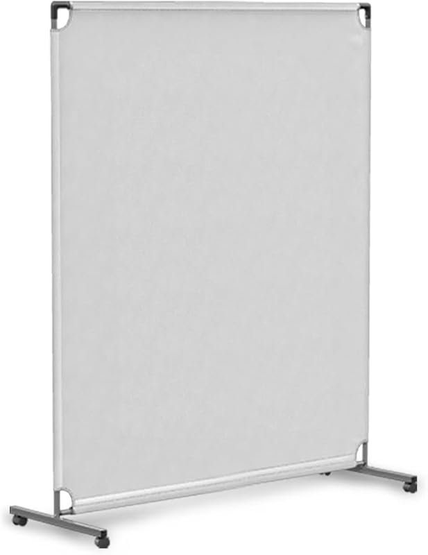 Steel-AID 50-Inch Rolling Privacy Room Divider with Blackout Screen, S