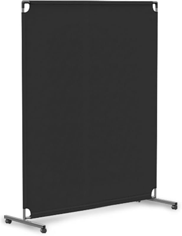 Steel-AID 50-Inch Rolling Privacy Room Divider with Blackout Screen, S