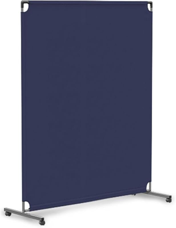 Steel-AID 50-Inch Rolling Privacy Room Divider with Blackout Screen, S