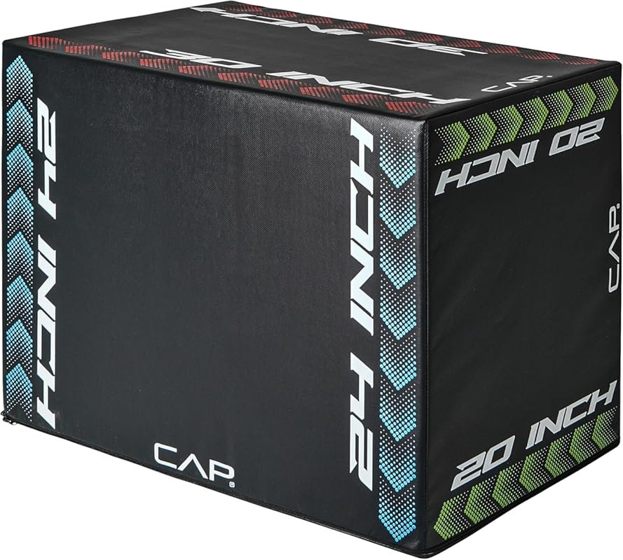 CAP Barbell 3-in-1 Adjustable Foam Plyo Jump Box for Home Gym HIIT Ste