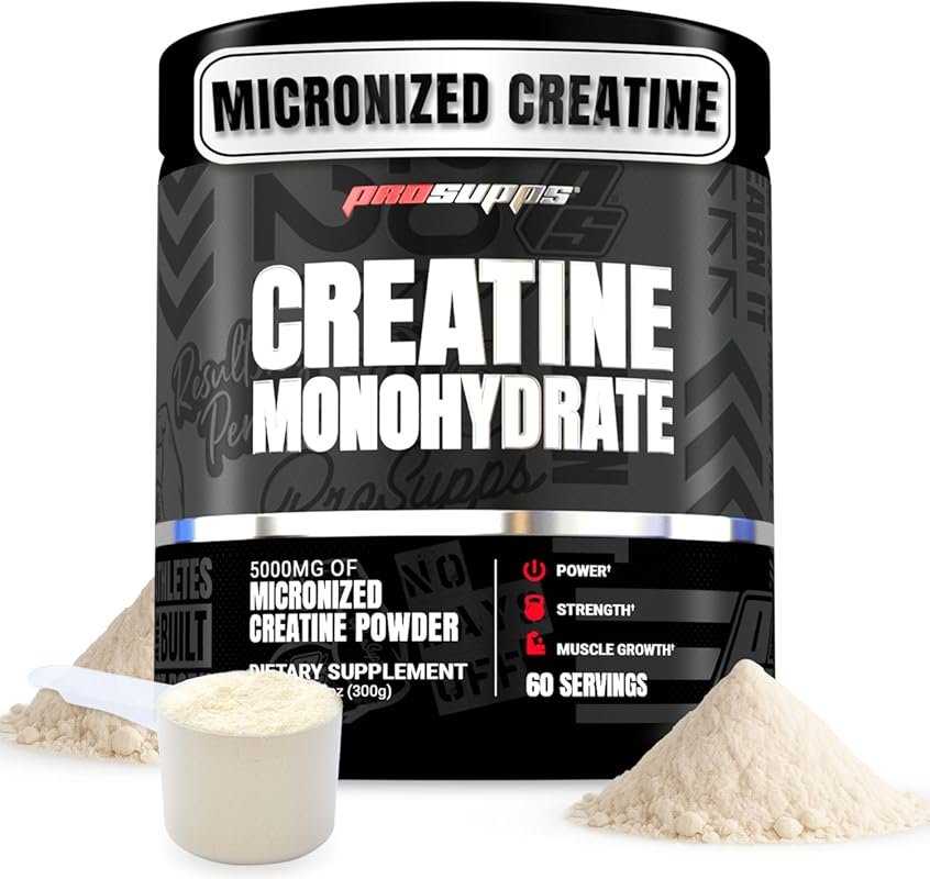 ProSupps Creatine Monohydrate Powder: Unflavored Micronized 5000mg, Su
