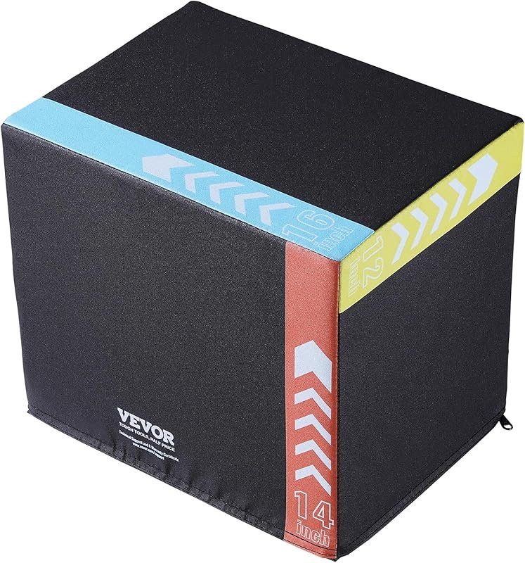 VEVOR 3-in-1 Cotton Plyo Jump Box Anti-Slip Platform for Home Gym Agil