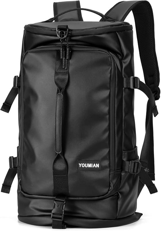 YOUMIAN 3-in-1 40L Waterproof Gym Duffle Travel Backpack with Shoe Com